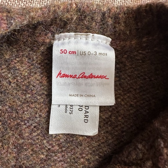 Hanna Andersson Baby Holiday Sweater 0–3 Months Home Sweet Home Brown House $75 - Picture 8 of 13